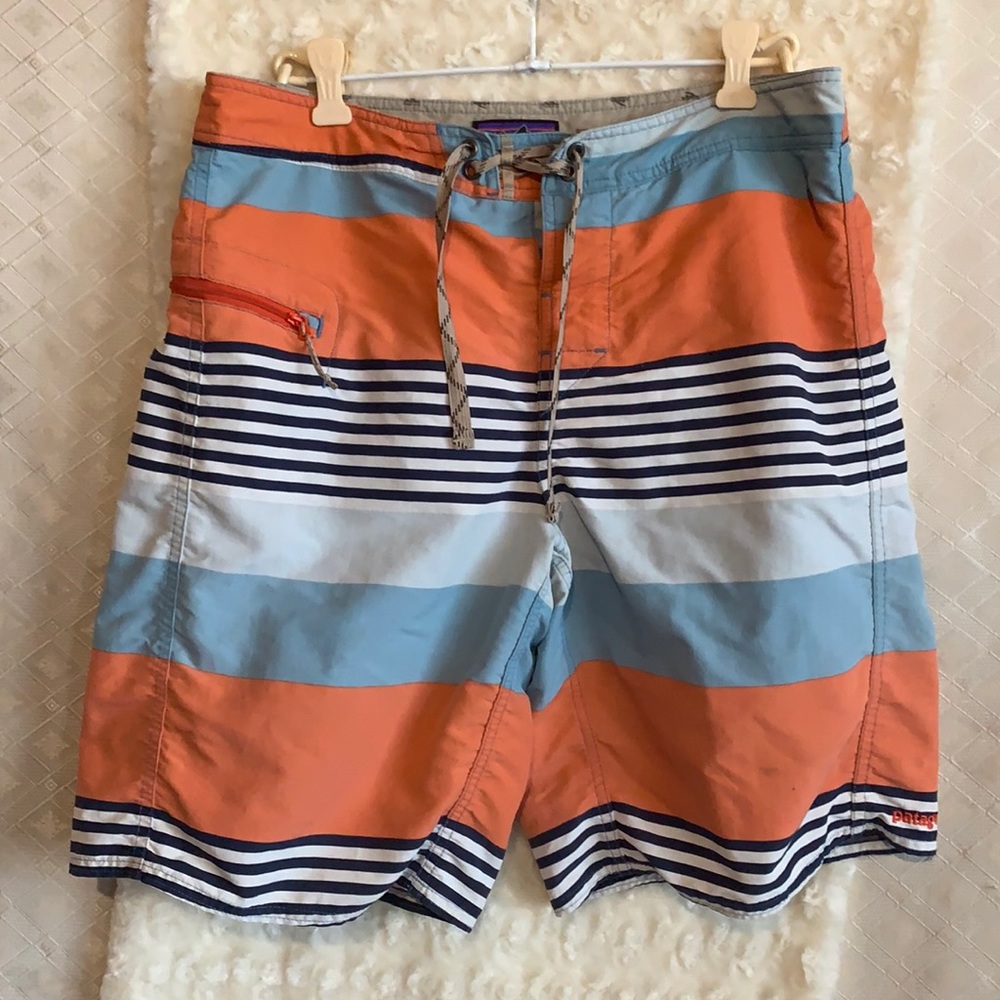 Patagonia striped board shorts 32 waist